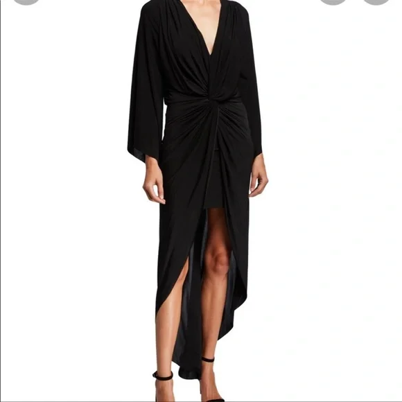 Misa Los Angeles | Dresses | Misa Los Angeles Teget High Low Knotted Twist  Front Draped Maxi Dress | Poshmark